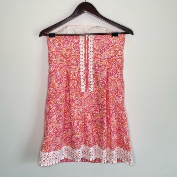 ❤️ Lilly Pulitzer vintage strapless Dress Size 6 K17 - Picture 3 of 13